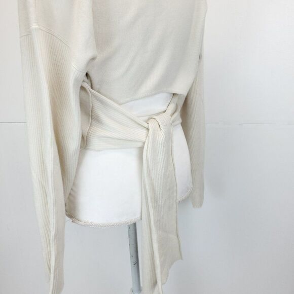 Jonathan Simkhai Eleanor Tie Back Cut Out Ribbed Knit Turtleneck Sweater - Picture 11 of 13